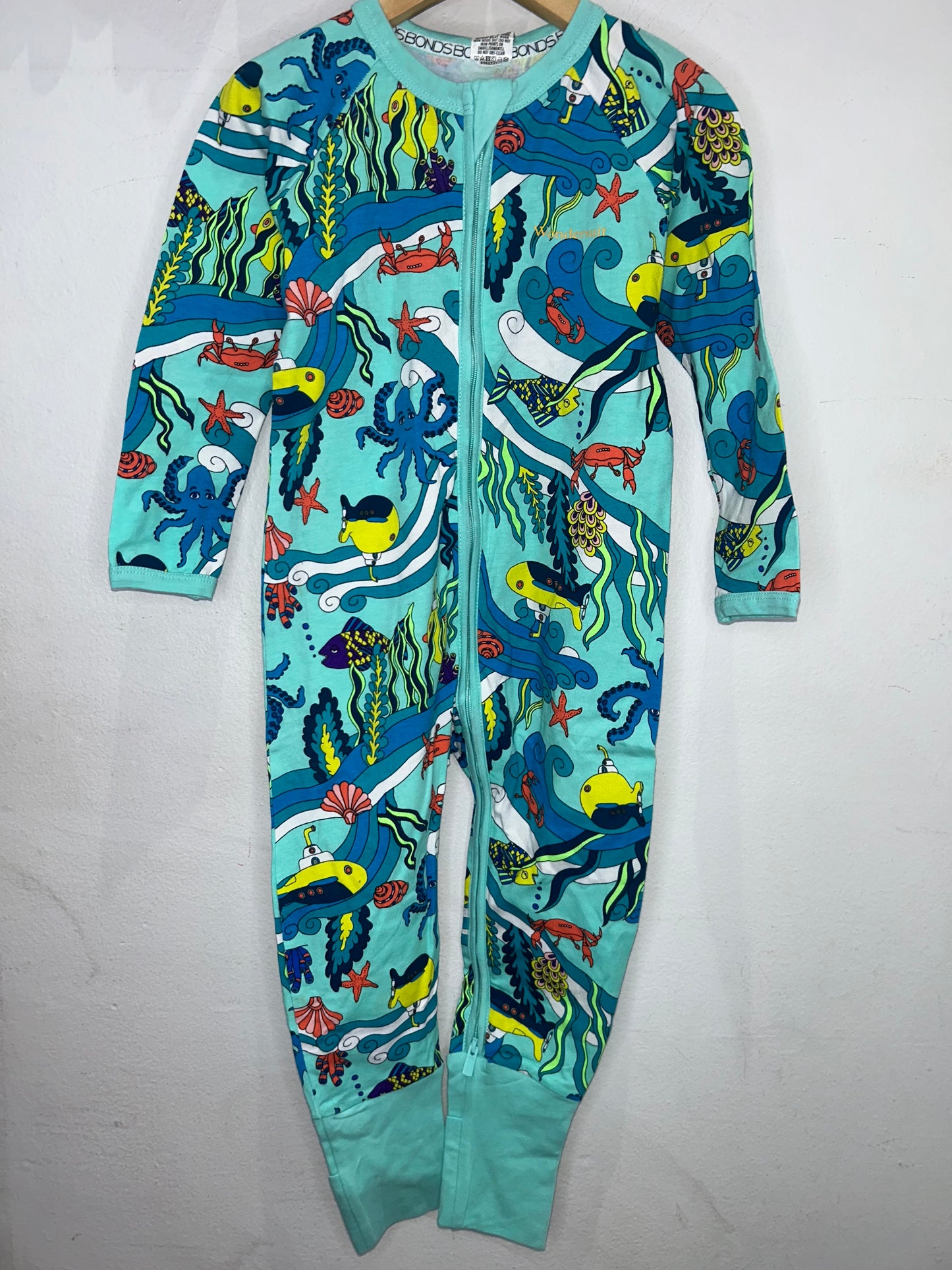 Bonds Wondrsuit bright ocean 18-24m NEW