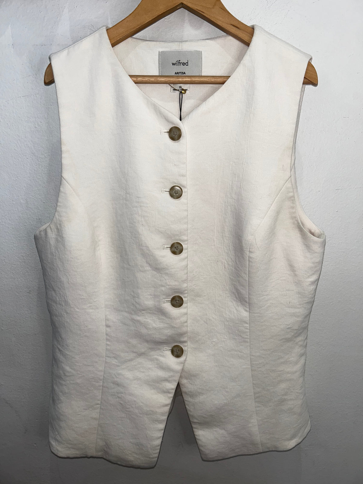 Wilfred cream vest -size 10