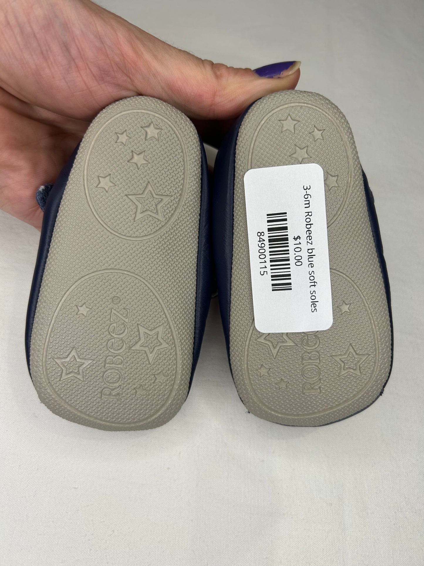 3-6m Robeez blue soft soles