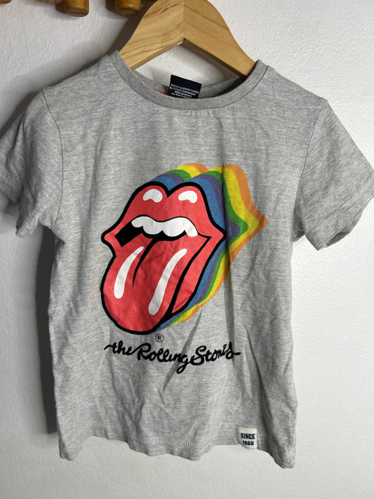 Rainbow Rolling Stones tee 3-4y