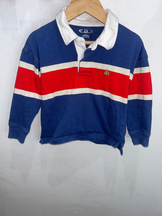 Blue and red rugby shirt 3y