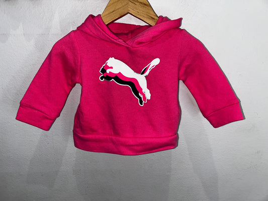 Hot pink Puma hoodie 0-3m
