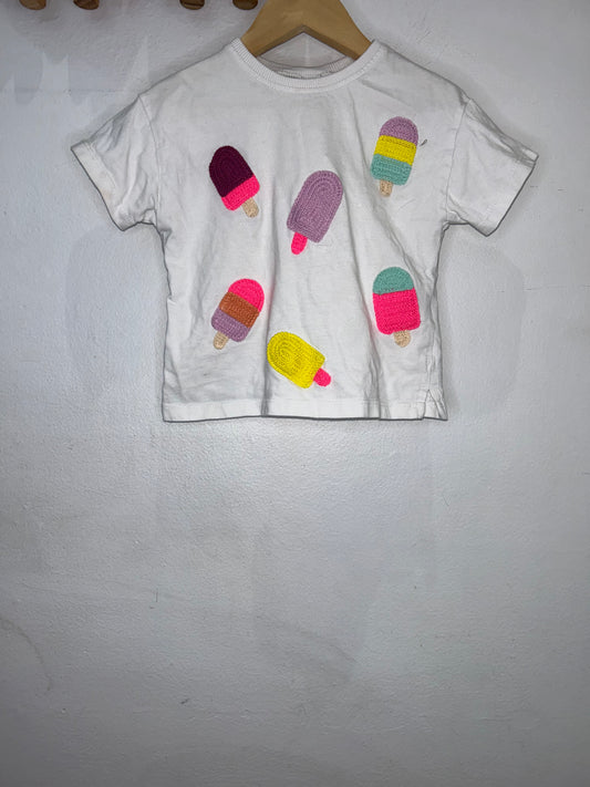 Popsicle embroidery tee 3y