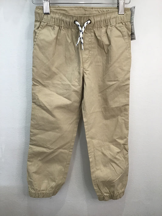 Light beige jogger style pants 4y NEW