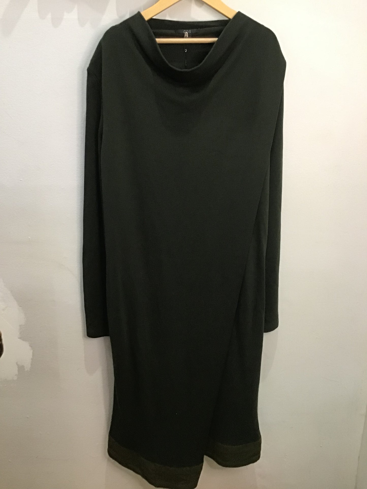 COS olive midi dress M