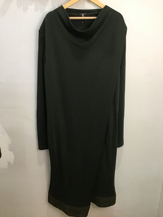 COS olive midi dress M