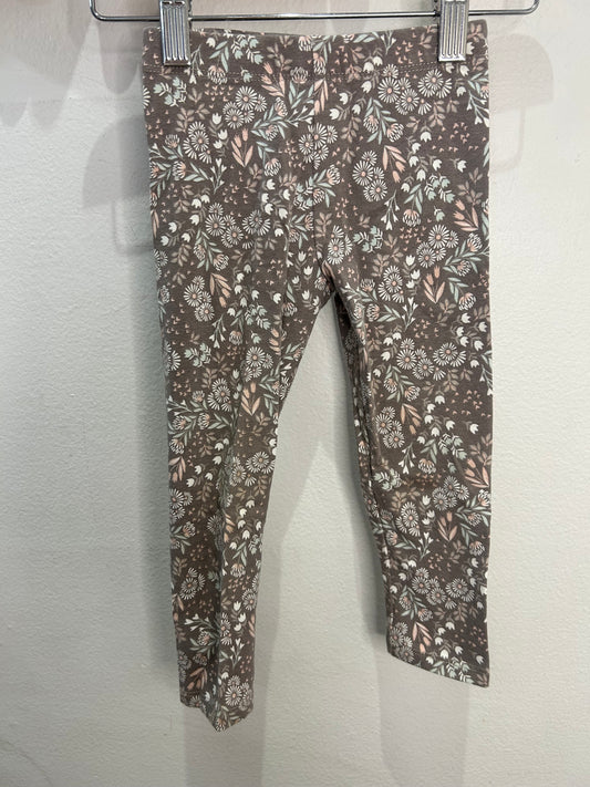 Brown floral leggings 12-18m