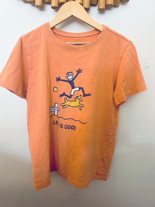 Life is Good orange tee 10y