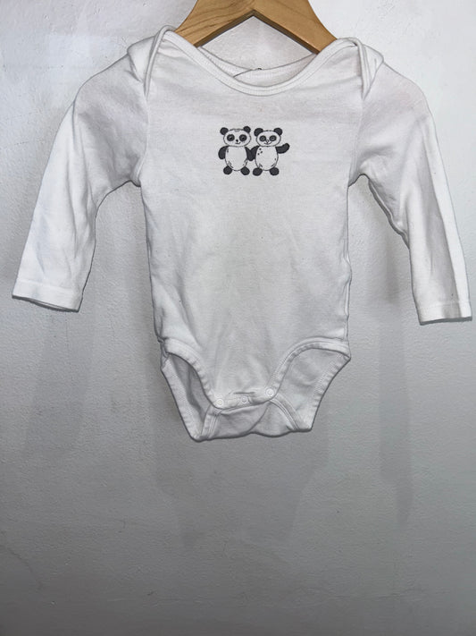Two pandas onesie 6-9m
