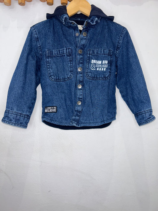 Fleecelined Jean ButtonUp 3-4y