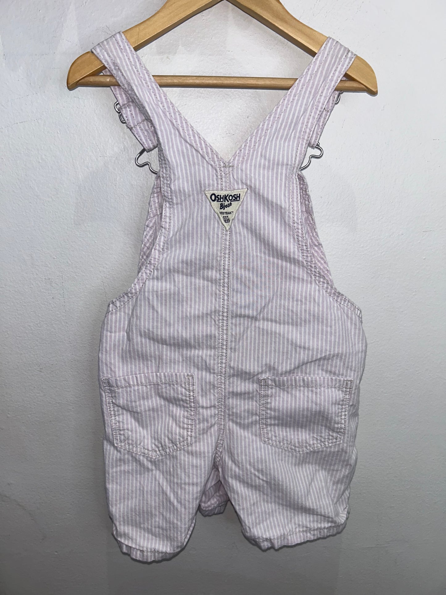 Lavender stripes shorty romper 5y
