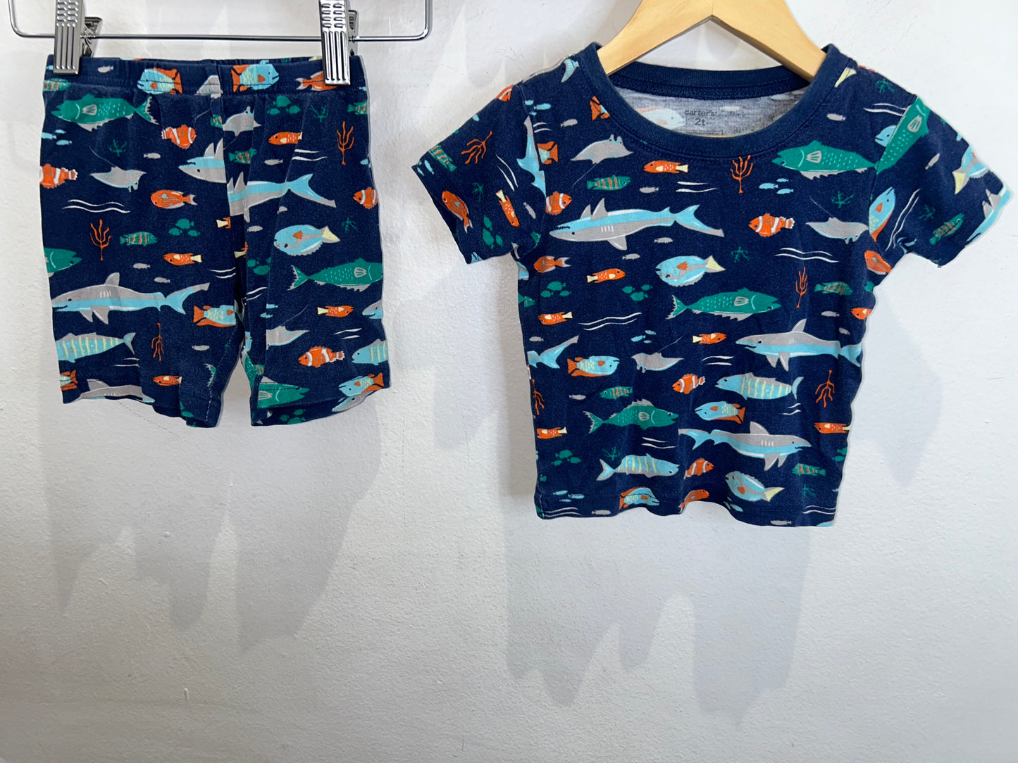 Fish shorty pyjamas 2y