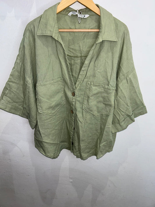 Moss green shirt- adult M