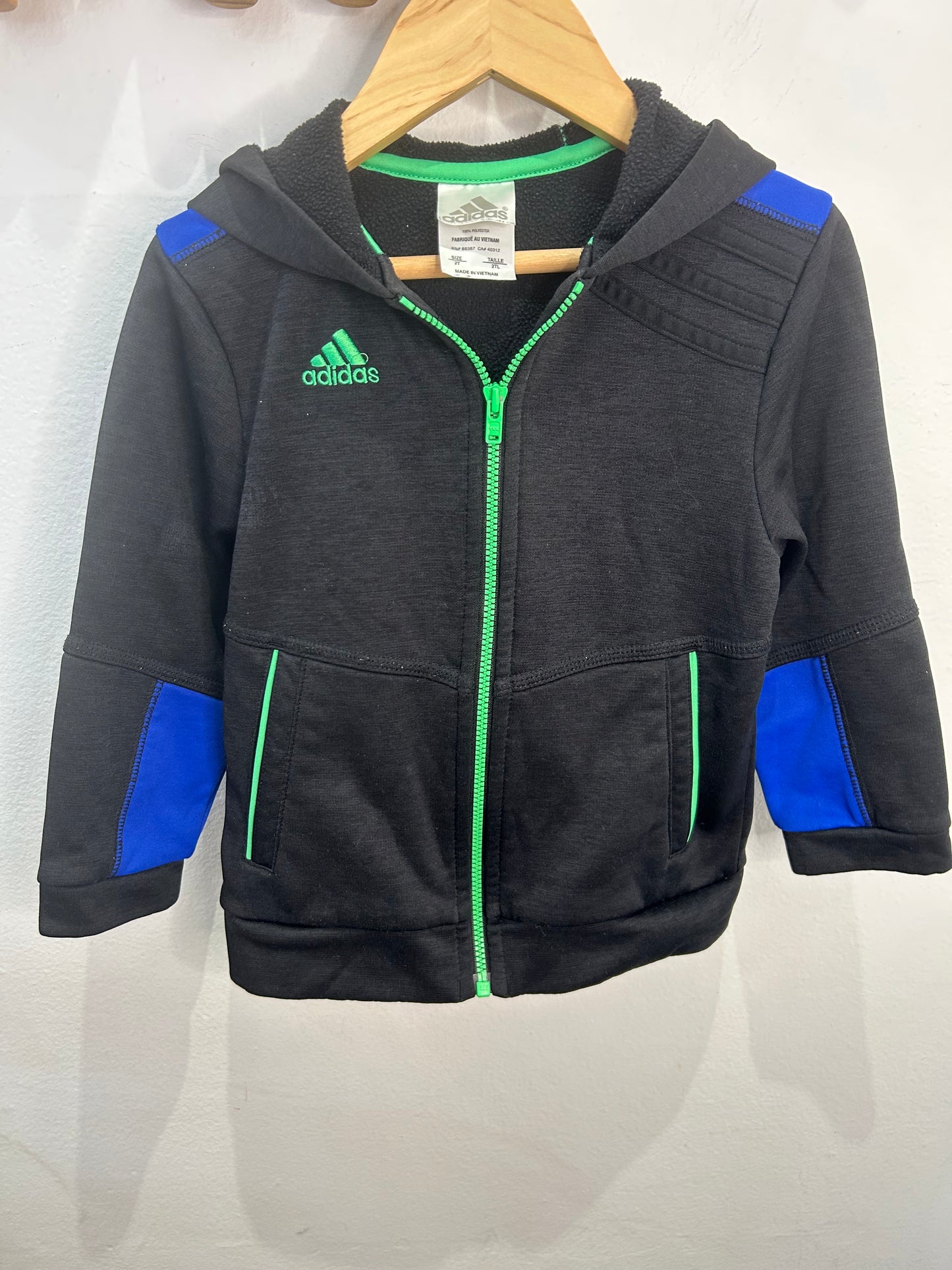 Adidas activewear zip-up 2y