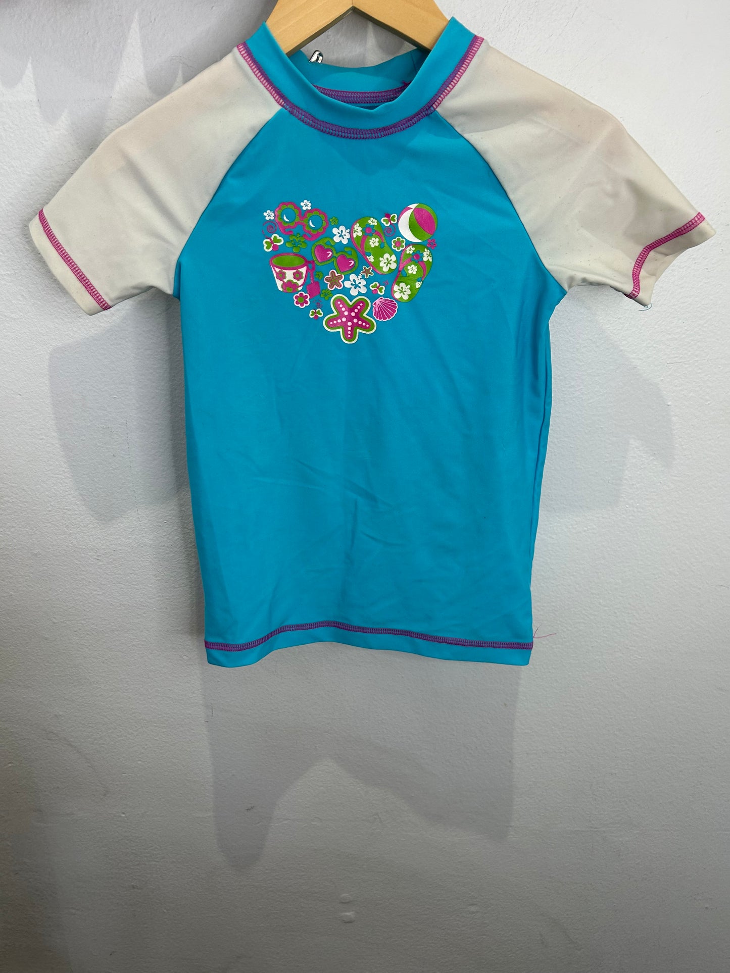 Blue and white rashguard 6y