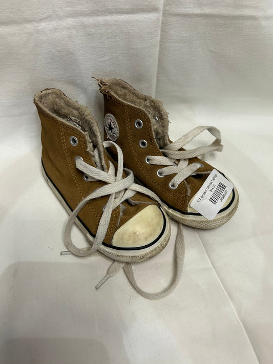 C7 brown canvas hightops