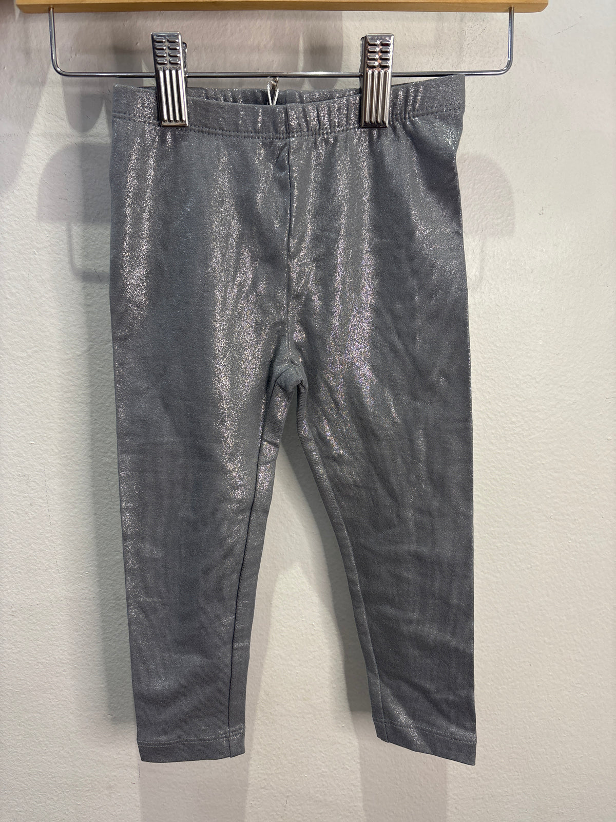 Silver leggings 2y