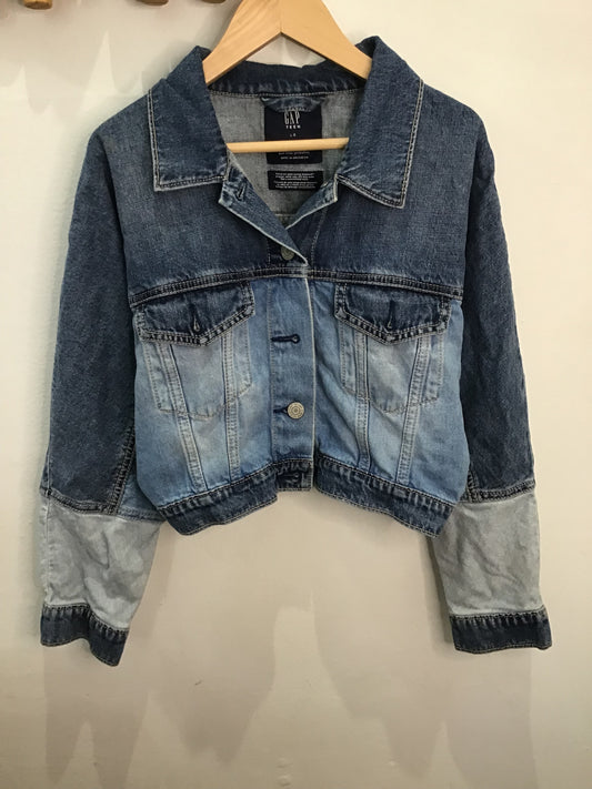 Ombre crop jean jacket 10-11y