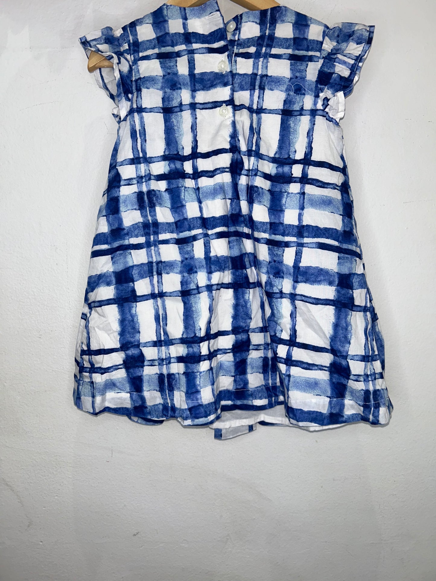 Blue checkered dress 2y
