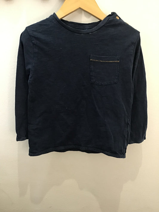 Blue pocket longsleev 3-4y B
