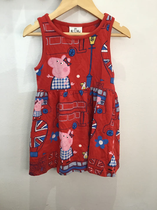 Peppa dress 2-3y