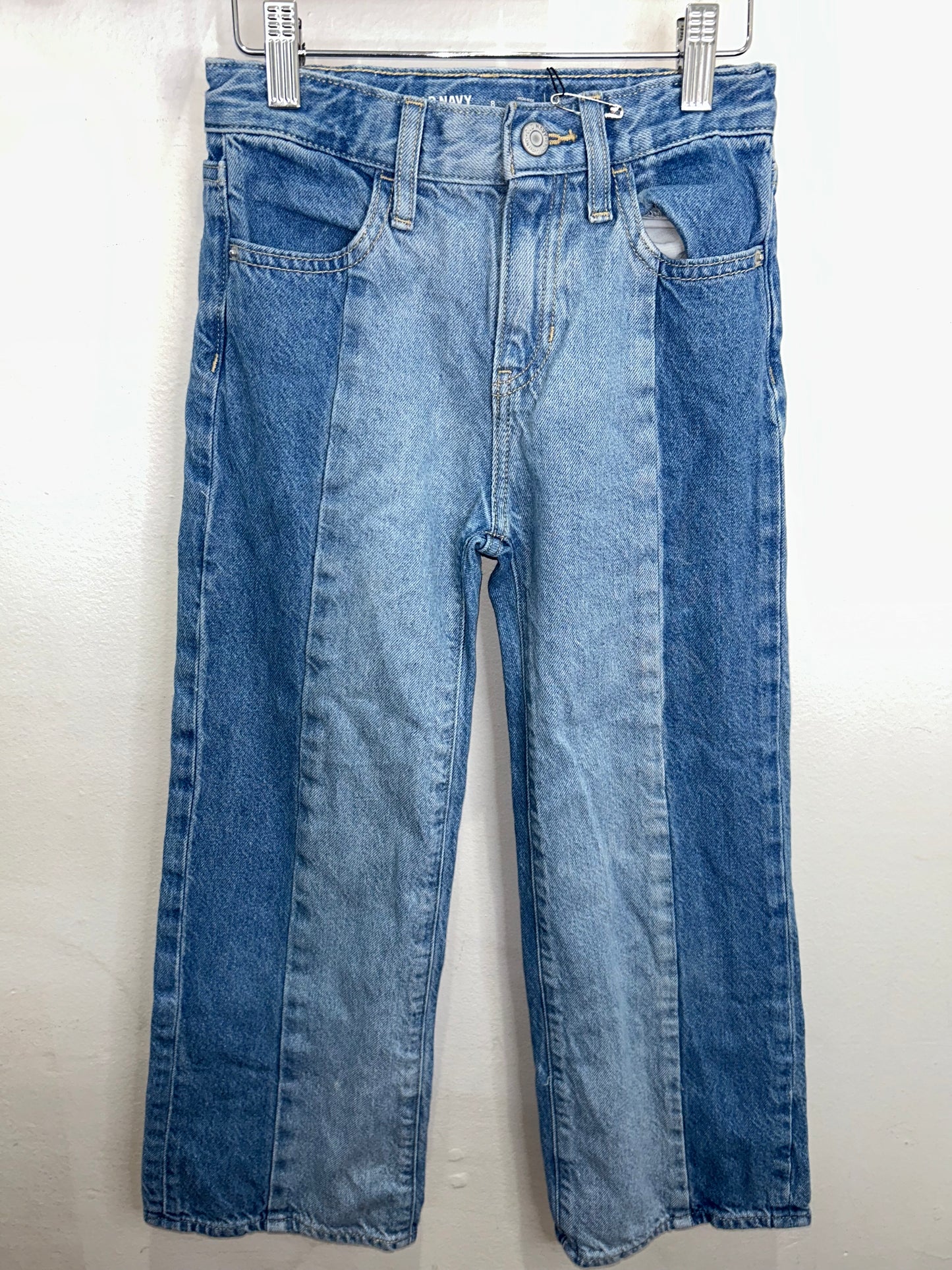 Two  colour wide leg jeans 8y