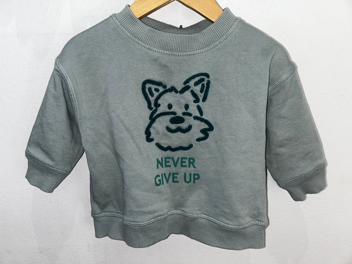 Never give up pullover 6-9m