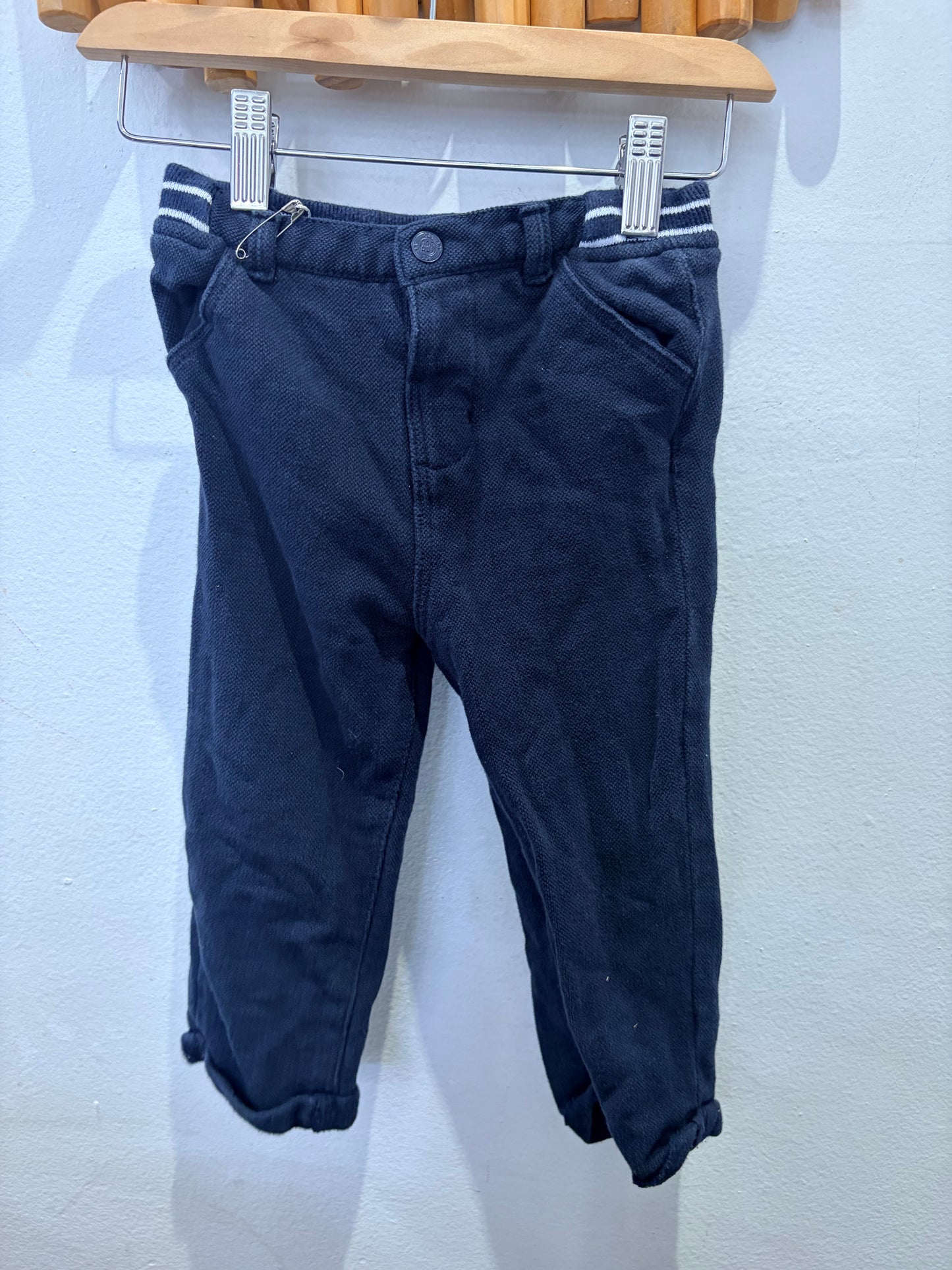 Navy interlock pants 18m