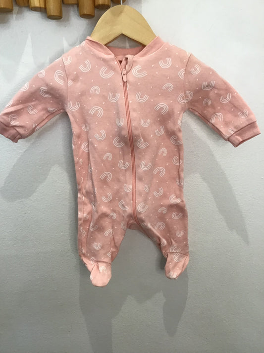 Sleeper rainbow pink newborn