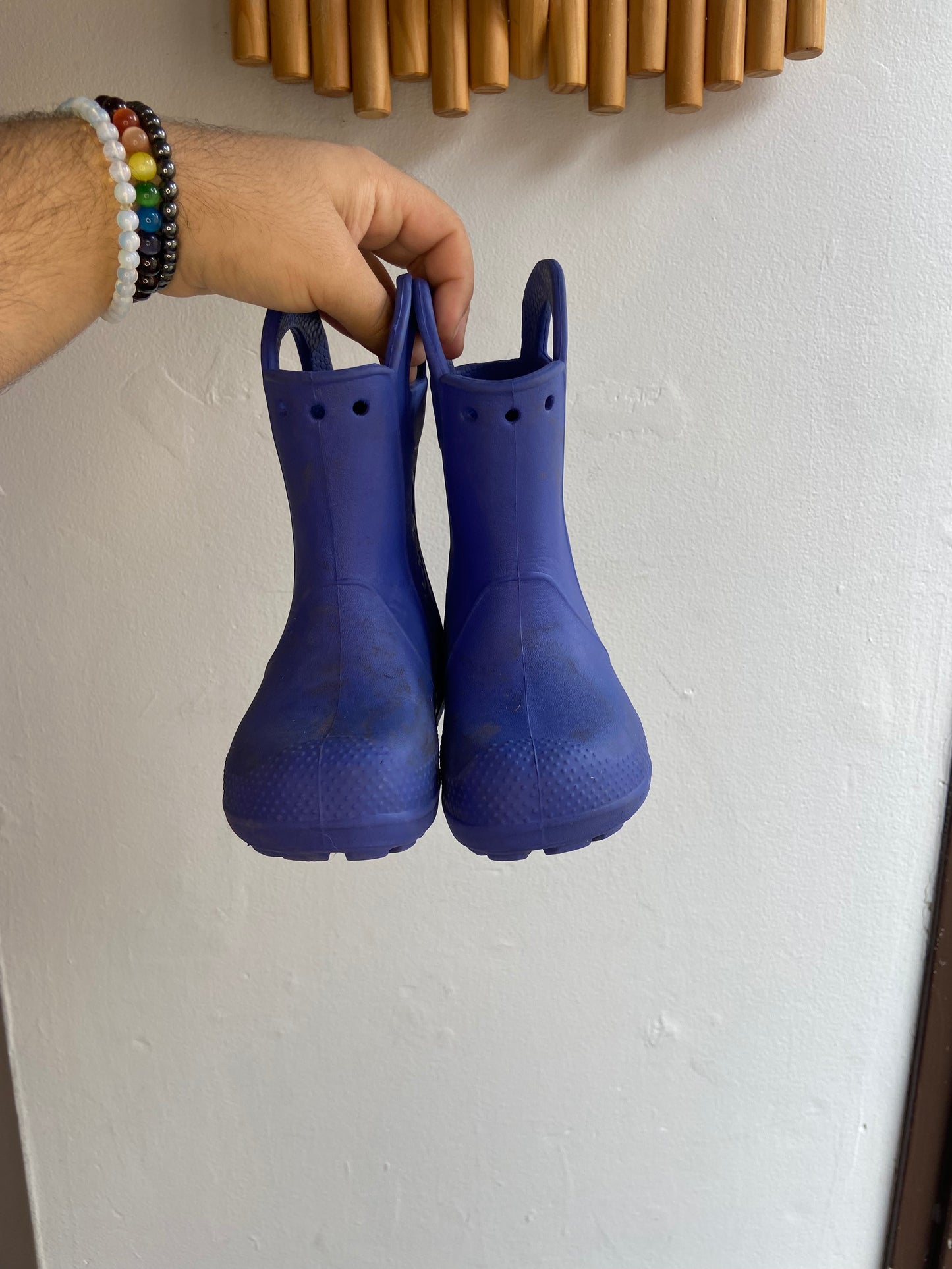 C9 blue Crocs rainboots