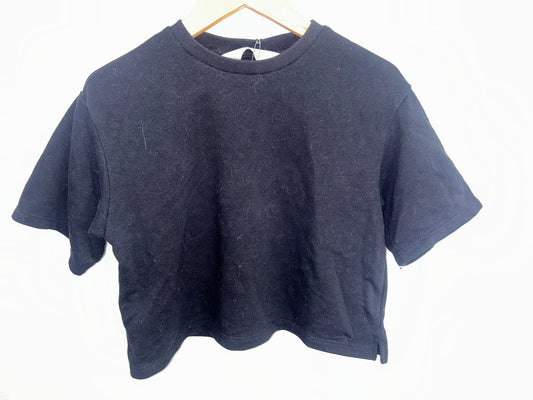 Black boxy tee 8-9y