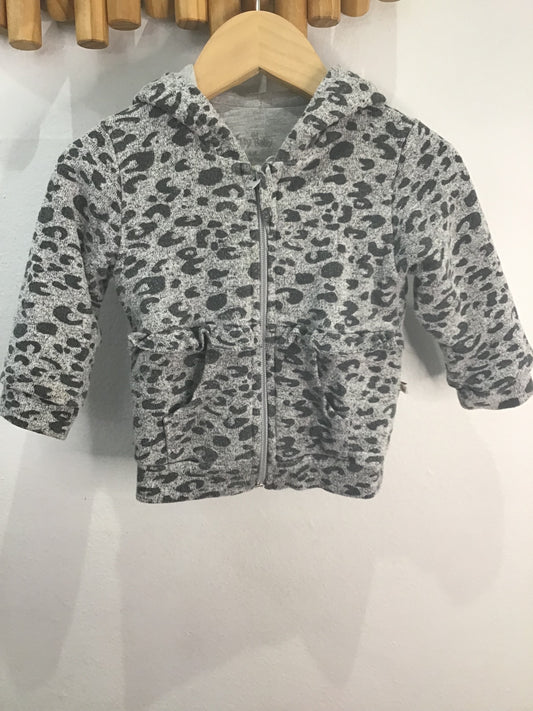 Leopard knit sweatshirt 6m