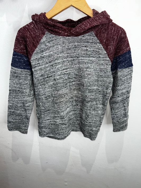 Grey knit hoodie 5y