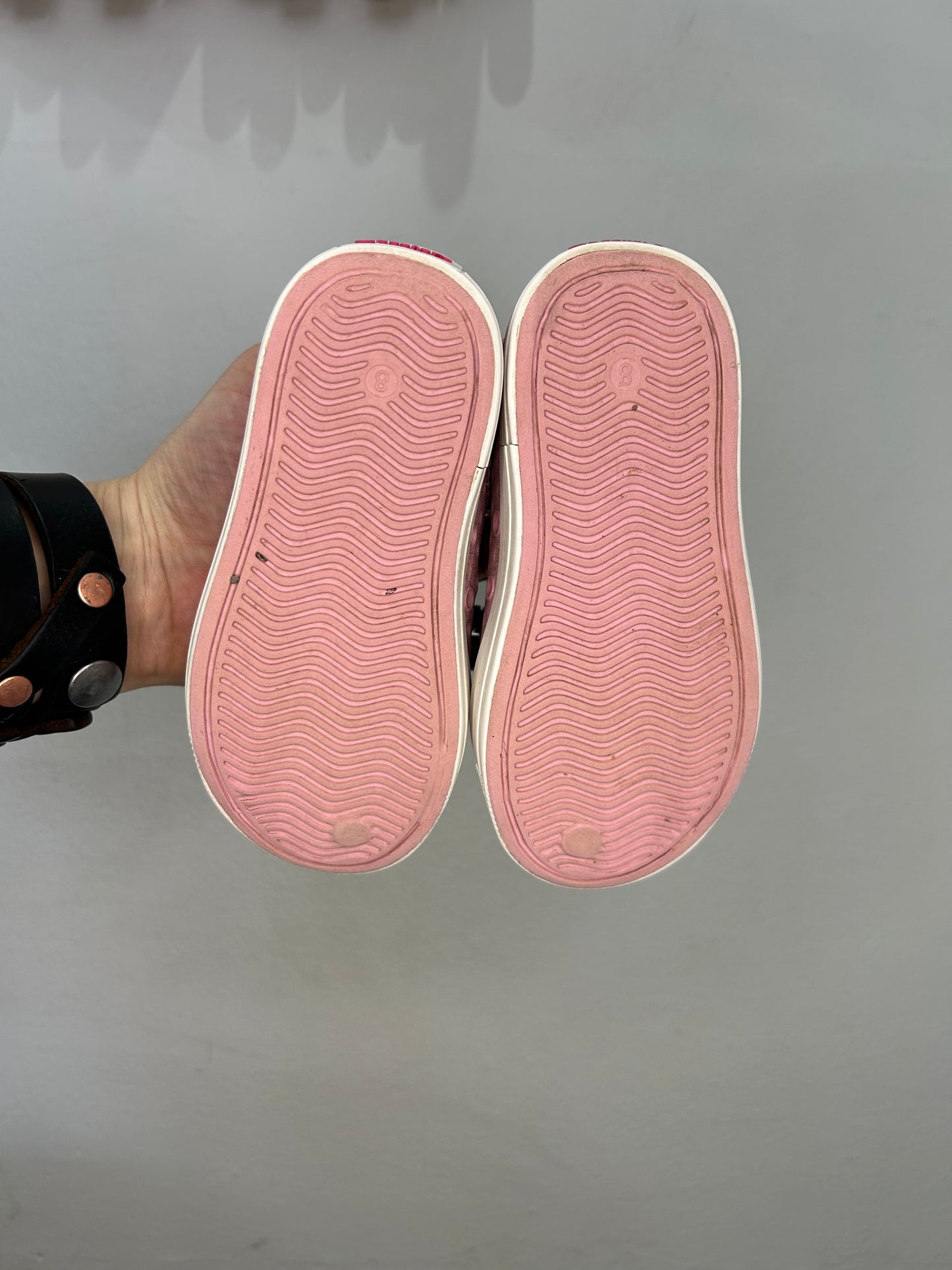 C8 pink sparkly Skechers pull-ons