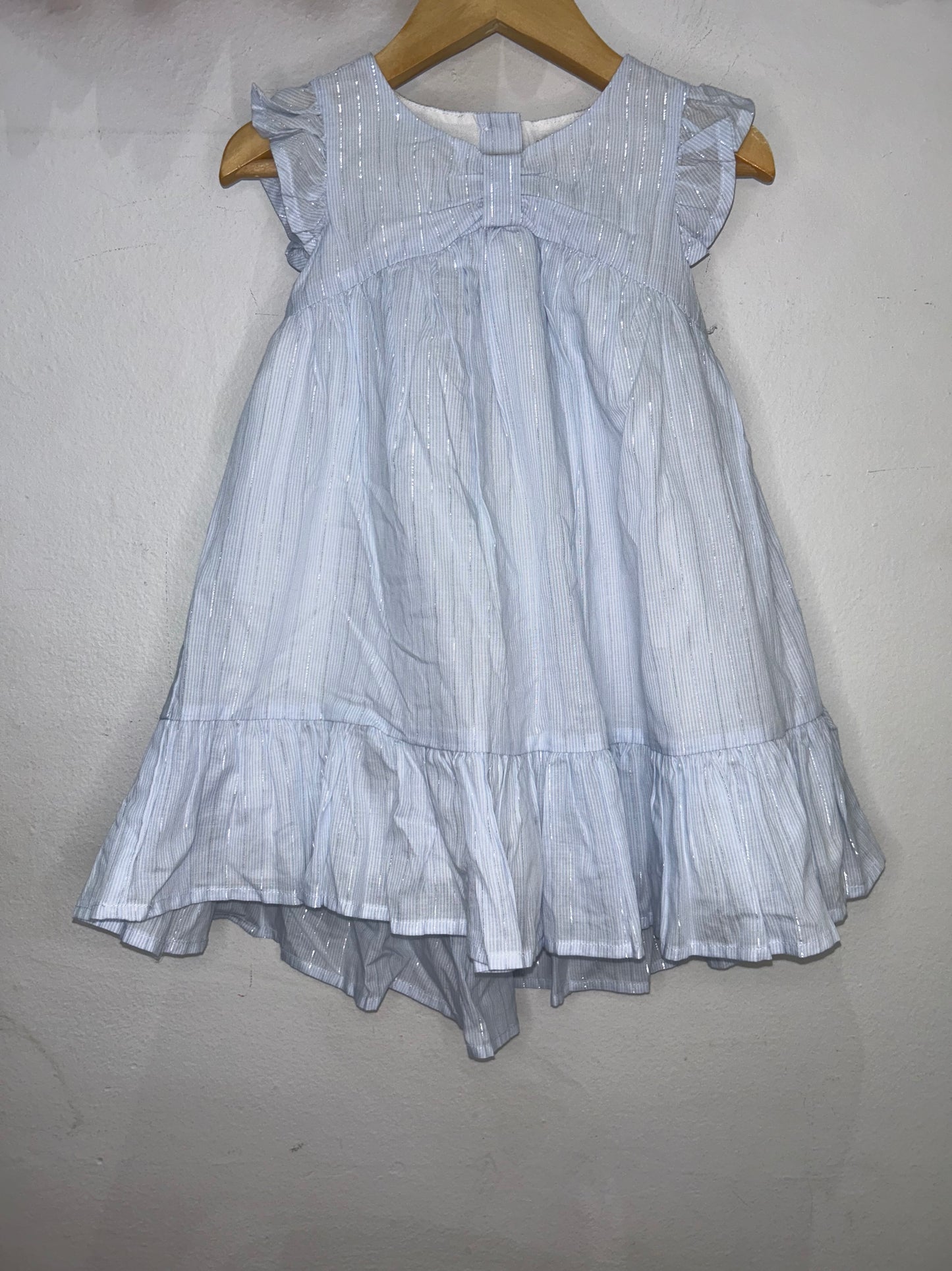Blue and silver dress 24m