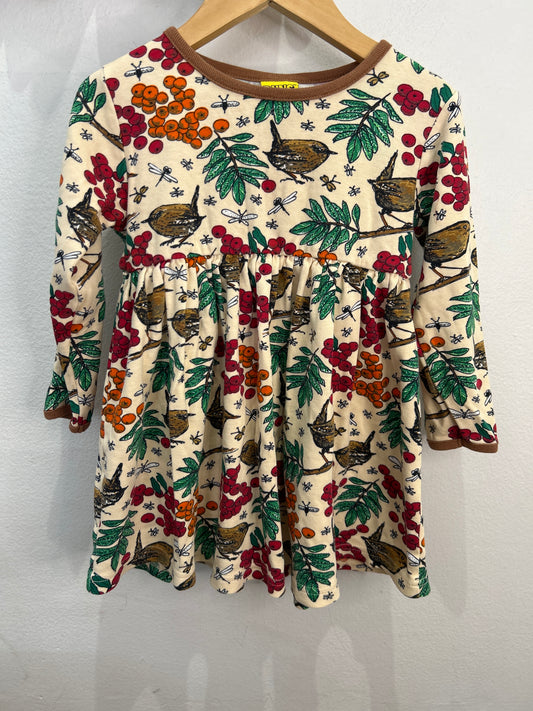 Duns Sweden birds and berries dress 2-3y