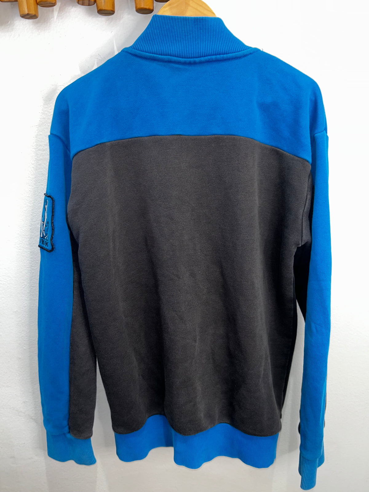 Blue and grey zip-up 11-12y