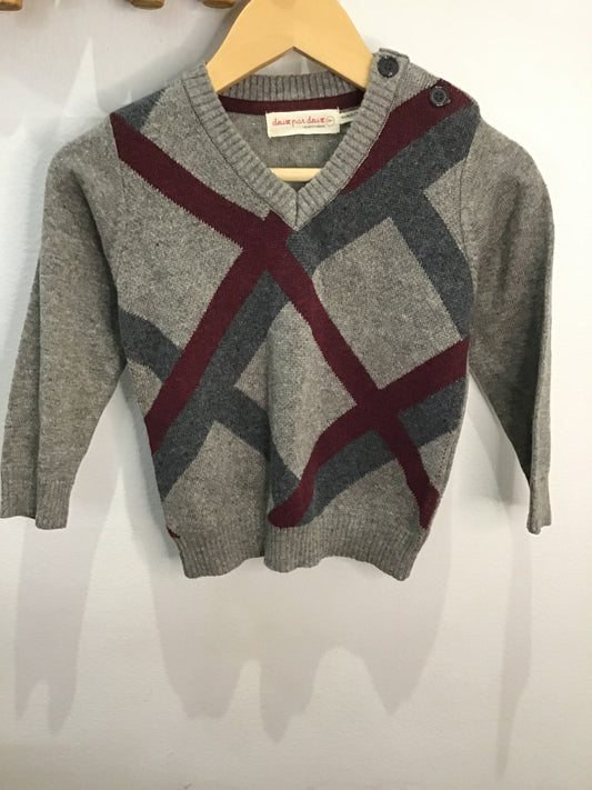 Sweater V-neck pattern 24m