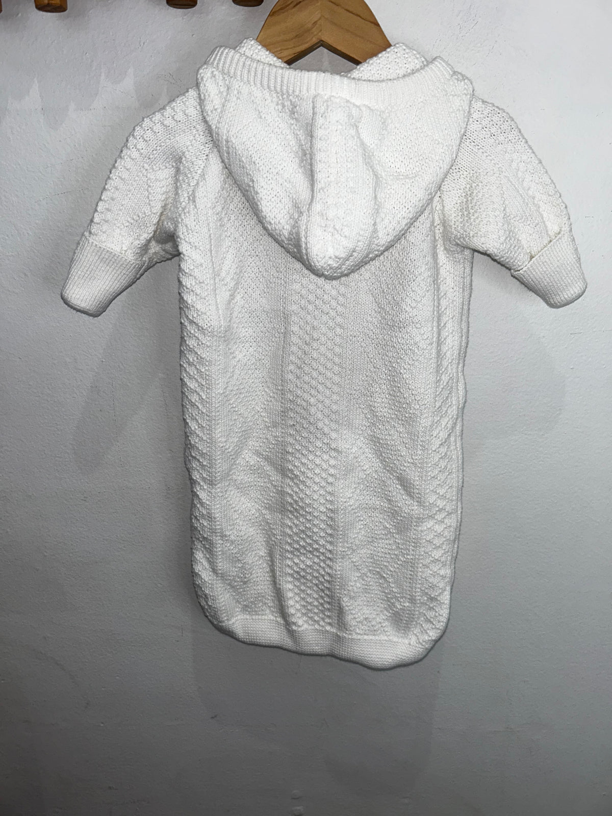 White sweater sleepsack - newborn