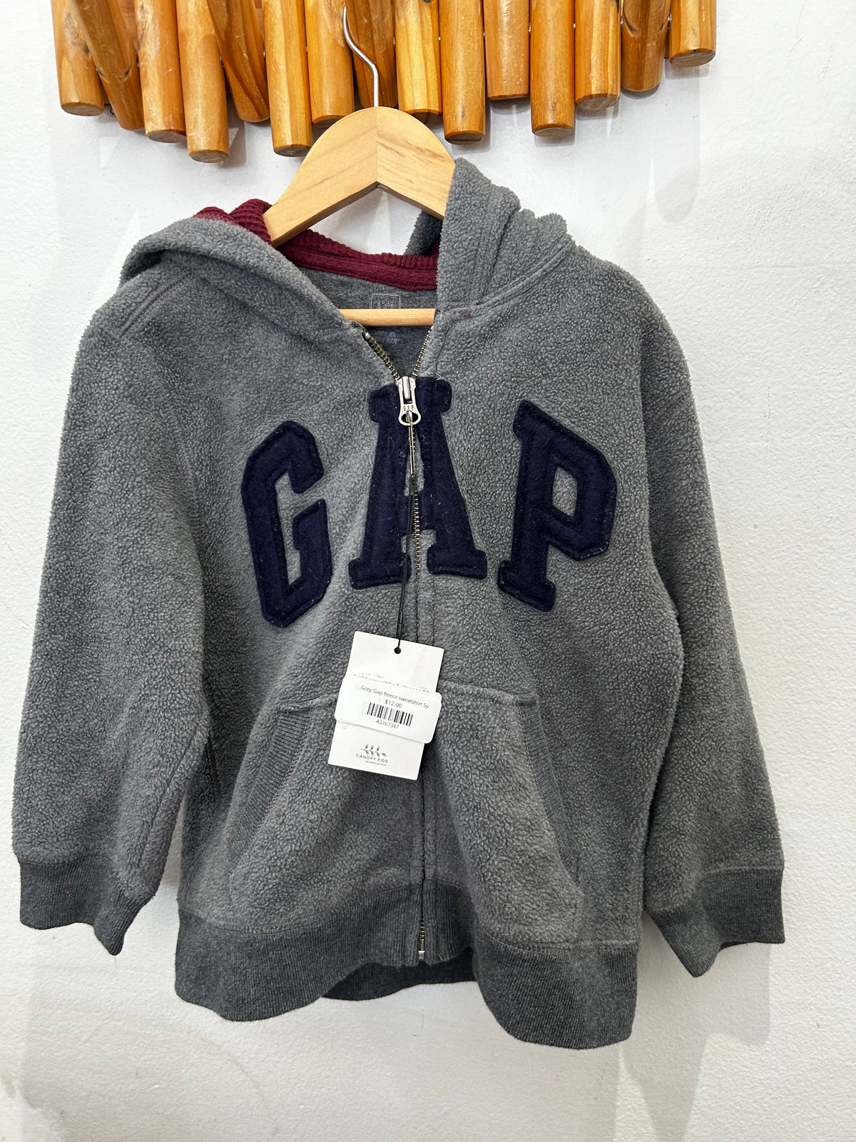 Grey Gap fleece sweatshirt 5y