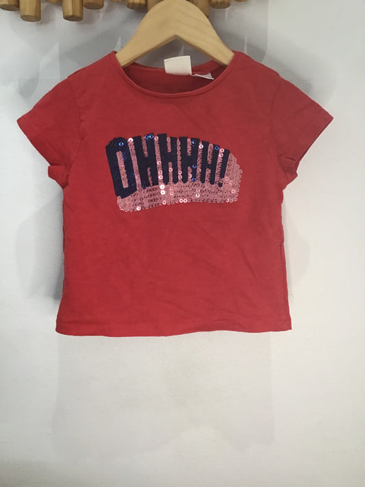 Tee sequin ohhh 2-3y