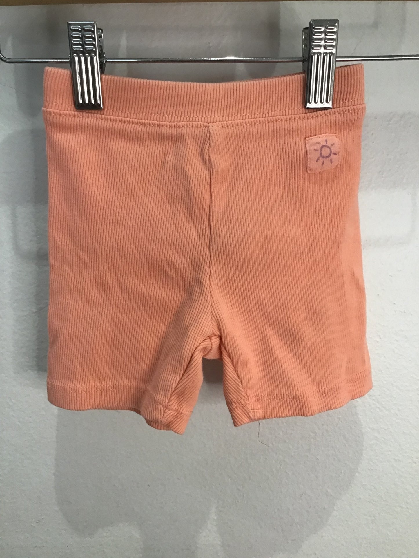 Shorts peach ribbed 18m