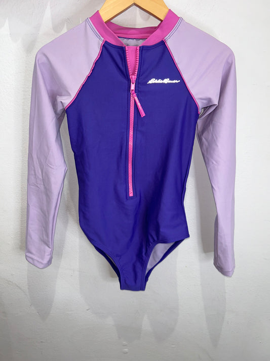 Eddie Bauer purple swimsuit 7-8y