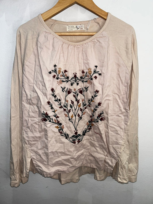 Beige embroidered longsleeve 11-12y