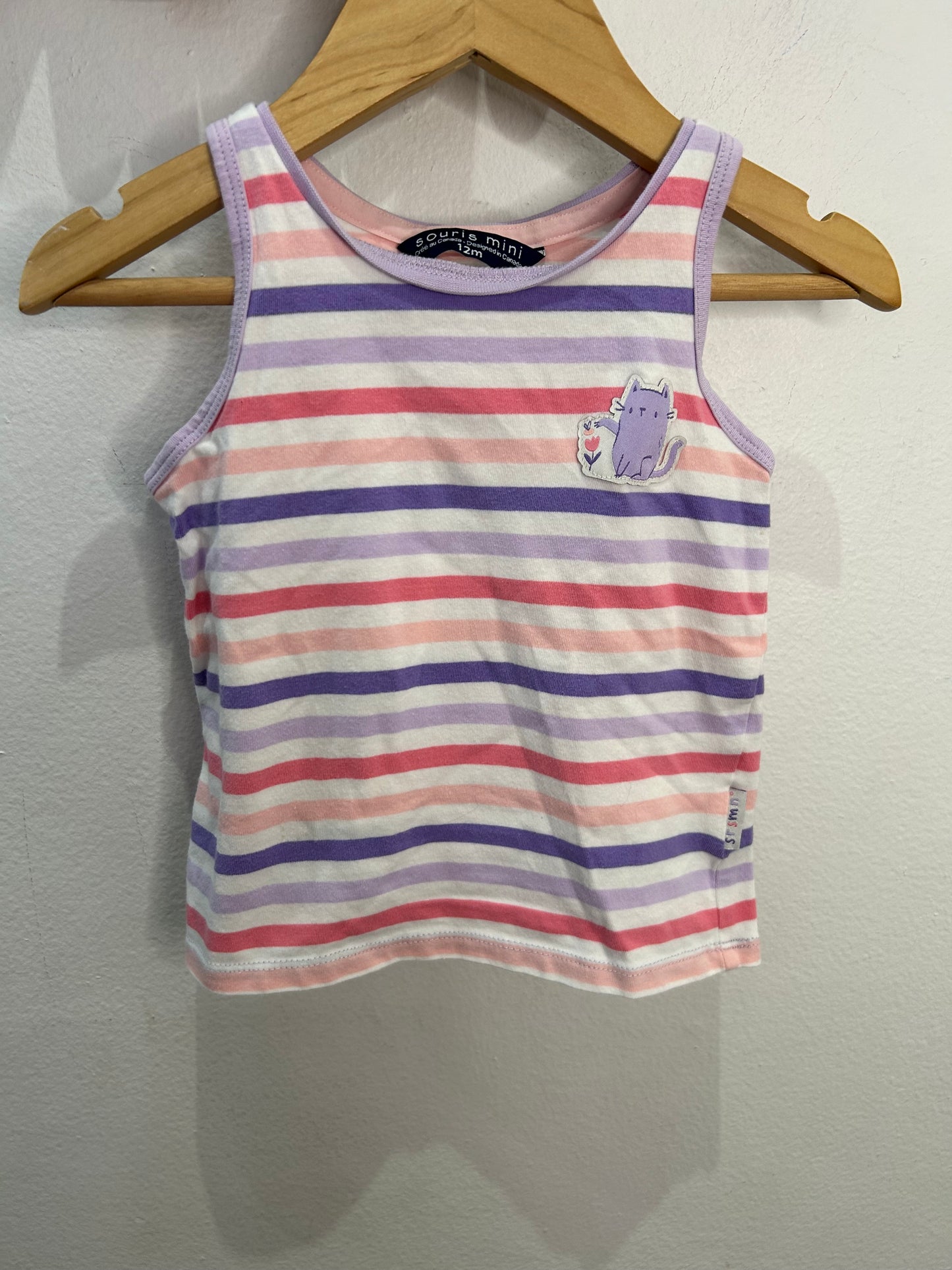 Souris Mini cats tee and tanktop 12m