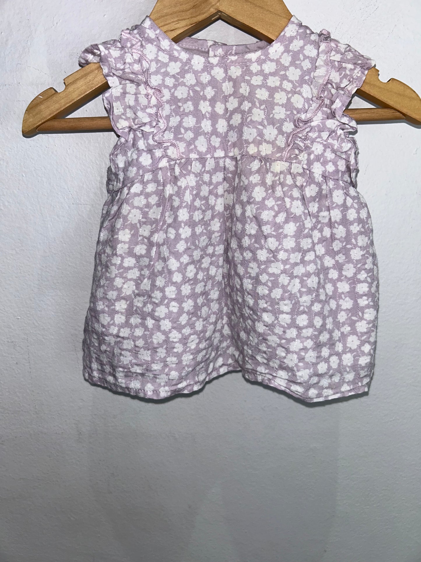 Purple floral dress 1-3m