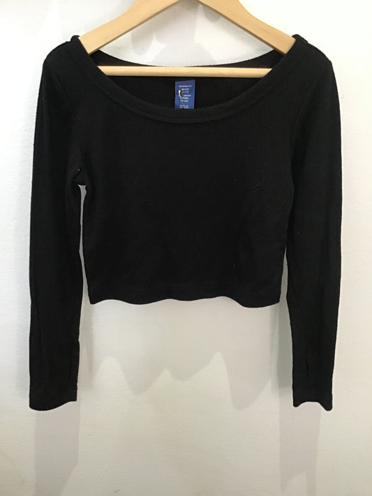 Go dry black crop longsleeve 5y