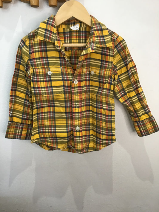 Shirt yellow flannel 2y