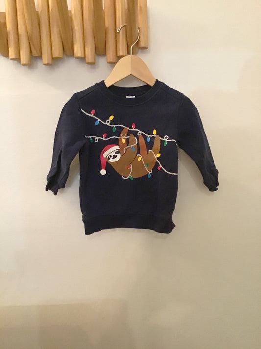 Sloth Christmas pullover 18m