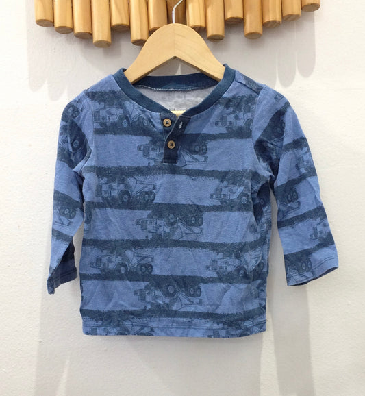 Blue tractors long sleeve 18m